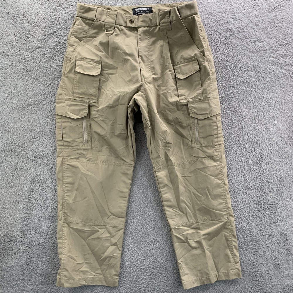 BLACKHAWK! Warrior Wear Pants Mens 34x30 Measured Cargo Beige Tag: 36x30